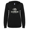 Thumbnail image for  ENZA Womens Black V Notch Raw Edge Fleece Hoodie