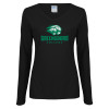 Thumbnail image for  Womens Black Long Sleeve V Neck Tee 