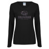Thumbnail image for  Womens Black Long Sleeve V Neck Tee 