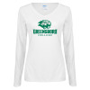 Thumbnail image for  Womens White Long Sleeve V Neck Tee