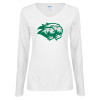 Thumbnail image for  Womens White Long Sleeve V Neck Tee