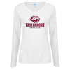 Thumbnail image for  Womens White Long Sleeve V Neck Tee