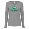 Thumbnail image for  Womens Grey Long Sleeve V Neck Tee 
