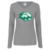 Thumbnail image for  Womens Grey Long Sleeve V Neck Tee 