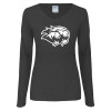 Thumbnail image for  Womens Dark Heather Long Sleeve V Neck Tee 