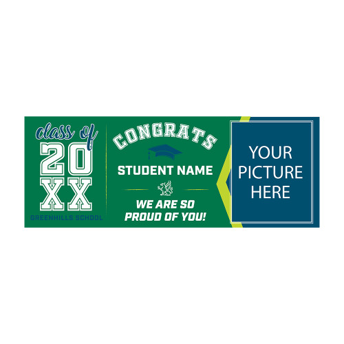  Personalized 3 x 8 Graduation Banner - Graduation Yard Sign
