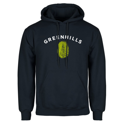  Navy Fleece Hoodie - Greenhills Fingerprint