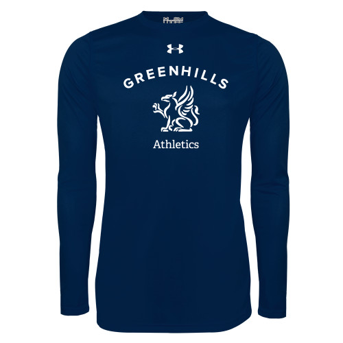 Under Armour Navy Long Sleeve Tech Tee - Athletics