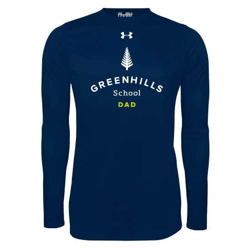  Under Armour Navy Long Sleeve Tech Tee - Dad