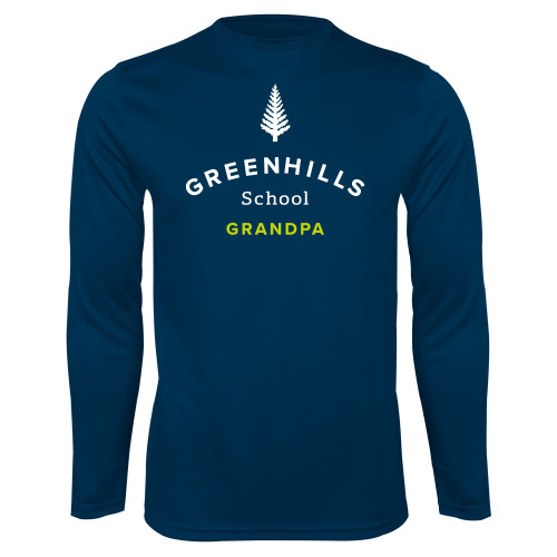  Navy Performance Long Sleeve Shirt - Grandpa