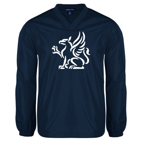  Navy V Neck Raglan Windshirt - Gryphon