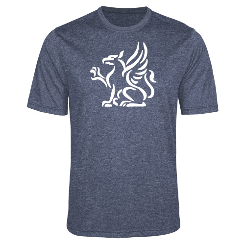  Navy Heather Performance Contender Tee - Gryphon