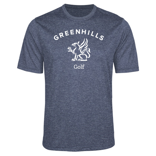  Navy Heather Performance Contender Tee - Golf