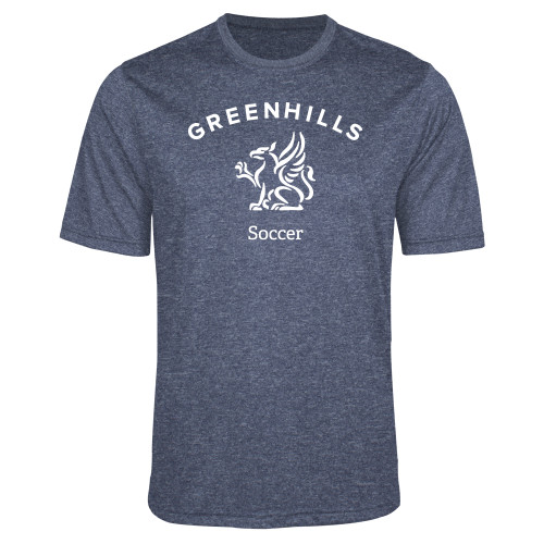  Navy Heather Performance Contender Tee - Soccer