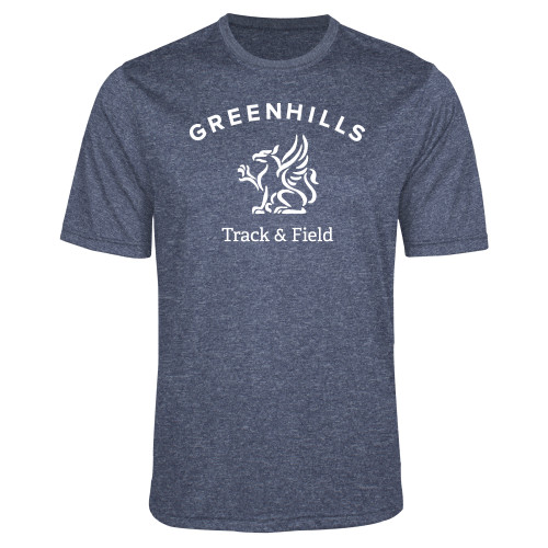  Navy Heather Performance Contender Tee - Track and Field