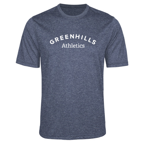  Navy Heather Performance Contender Tee - Athletics Arch.