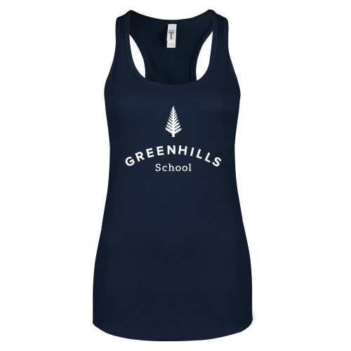  Next Level Womens Navy Racerback Tank  - Primary Mark