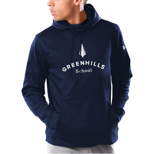  Under Armour Navy Armour Fleece Hoodie - Primary Mark