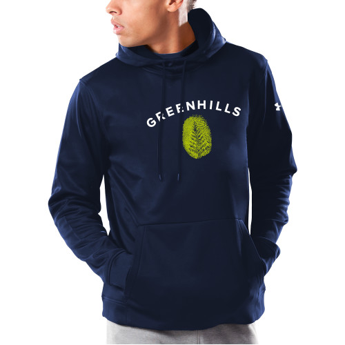  Under Armour Navy Armour Fleece Hoodie - Greenhills Fingerprint