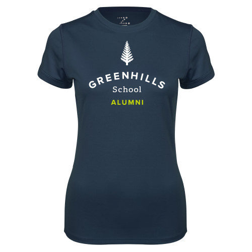  Womens Navy Performance Tee - Alumni