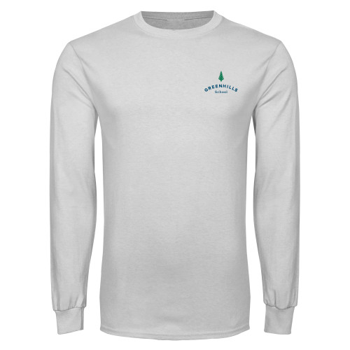  White Long Sleeve T Shirt - Primary Mark