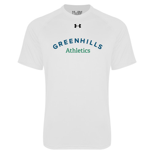  Under Armour White Tech Tee - Athletics Arch.