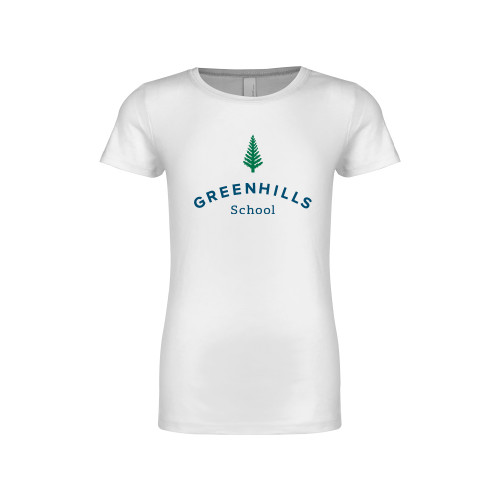  Next Level Girls White Fashion Fit T Shirt - Primary Mark