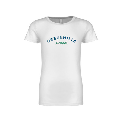  Next Level Girls White Fashion Fit T Shirt - Arch. Wordmark