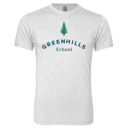  Next Level Heather White Triblend Tee - Primary Mark