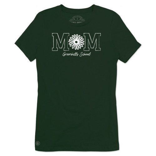  Fall Rush Ladies Dark Green T Shirt - Flower Mom