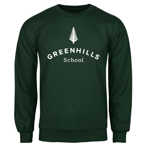  Dark Green Fleece Crew - Primary Mark