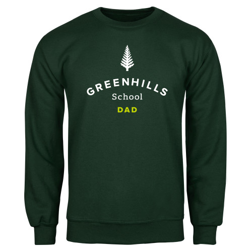  Dark Green Fleece Crew - Dad