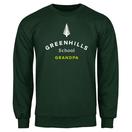  Dark Green Fleece Crew - Grandpa