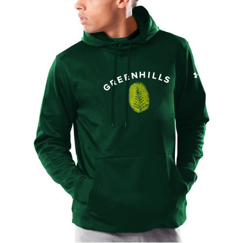  Under Armour Dark Green Armour Fleece Hoodie - Greenhills Fingerprint