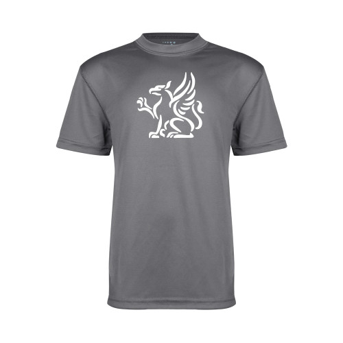 Youth Performance Grey Concrete Tee - Gryphon