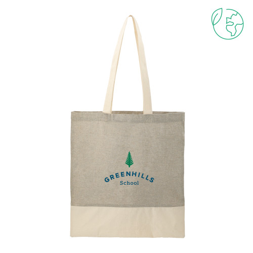  Split Recycled Grey Cotton Twill Convention Tote - Primary Mark
