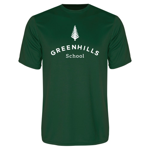  Dark Green Performance Tee - Primary Mark