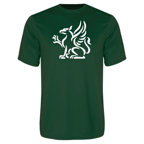  Dark Green Performance Tee - Gryphon
