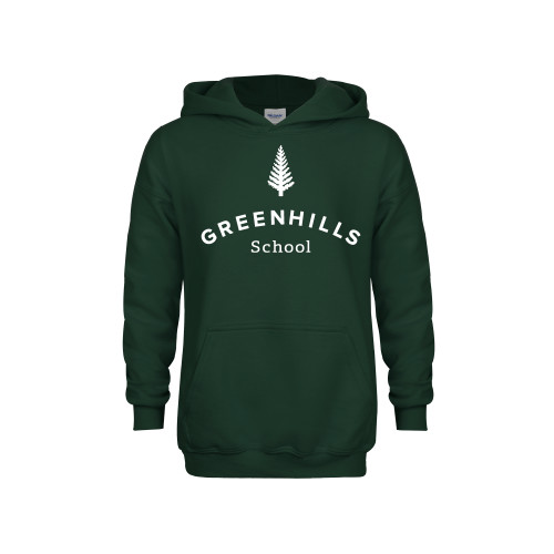  Youth Dark Green Fleece Hoodie - Primary Mark