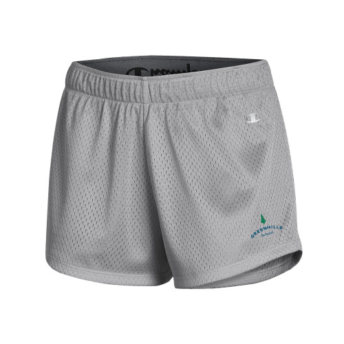  Champion Womens Grey Mesh Short - Primary Mark