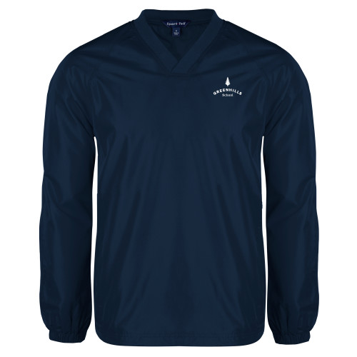  Navy V Neck Raglan Windshirt - Primary Mark