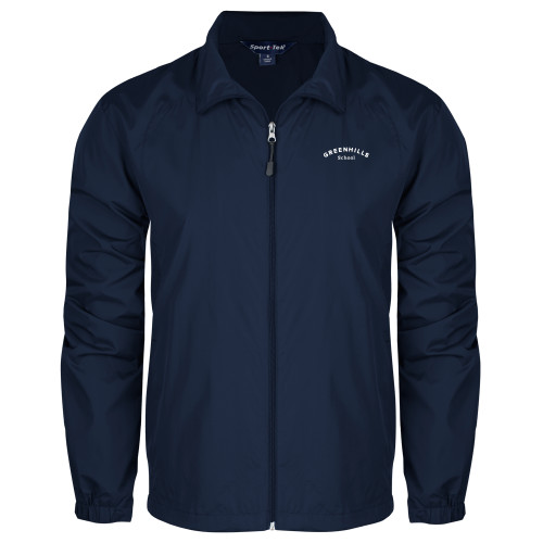  Navy Full Zip Wind Jacket - Arch. Wordmark