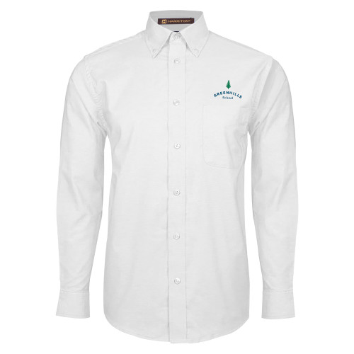  White Oxford Long Sleeve Shirt - Primary Mark