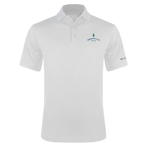  Columbia White Omni Wick Drive Polo - Primary Mark