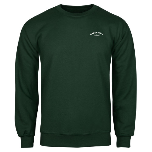  Dark Green Fleece Crew - Arch. Wordmark