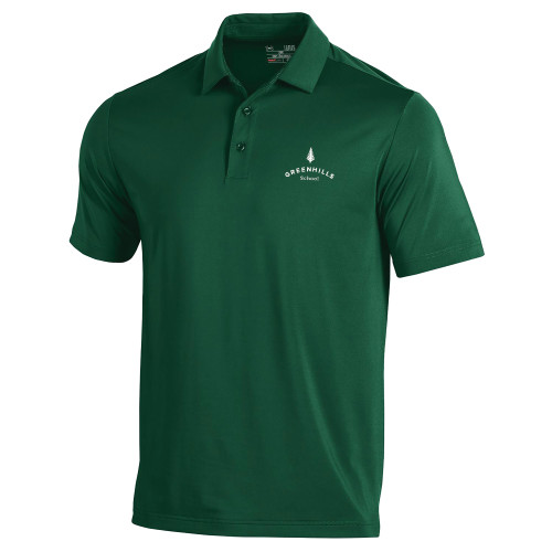  Under Armour Dark Green Performance Polo - Primary Mark