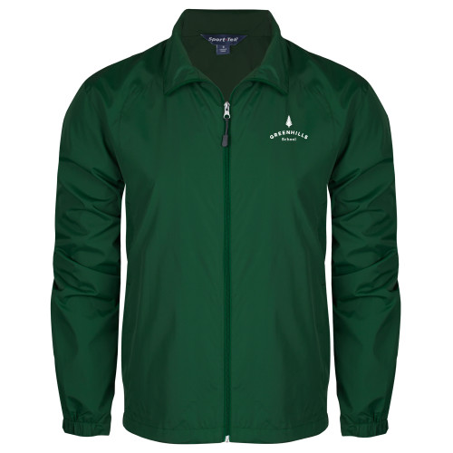  Dark Green Full Zip Wind Jacket - Primary Mark
