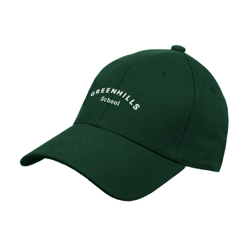  Dark Green Structured Adjustable Pro Style Hat - Arch. Wordmark