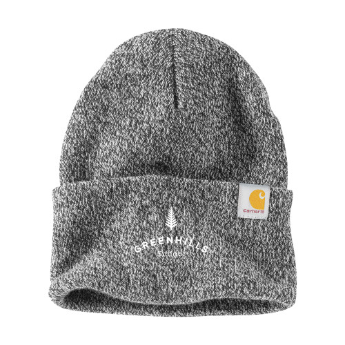  Carhartt Black/White Knit Beanie w/Cuff - Primary Mark
