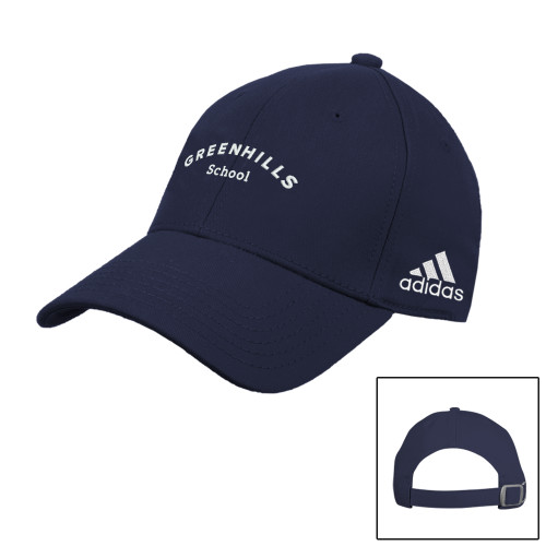  Adidas Navy Adjustable Washed Slouch - Arch. Wordmark